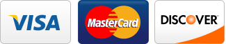 We accept Visa, Mastercard and Discover cards